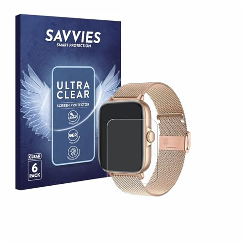 Savvies Schutzfolie für Pireware Elegance 4 | 6 Stück Transparenter Displayschutz Made in Germany Ultra-Klar Displayschutz-Folie