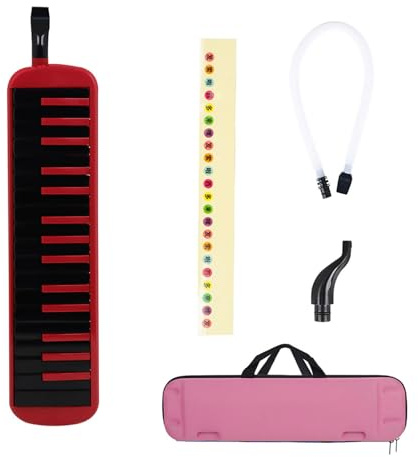 32 Tasten Air Piano Keyboard Sopran Melodica Melodica Melodica Instrument mit Mundstücken Tube Tragetasche Set für Anfänger Kinder Air Piano Keyboard Sopran