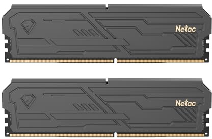 Netac DDR4 RAM 32GB Kit (2x16GB) 3200 MHz,DRAM 288-Pin UDIMM Desktop Memory,CL16-20-20-40 1.35V Intel XMP 2.0 Computer Memory-Black