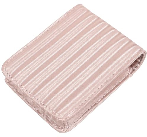 Hemobllo Lippenstift Etui mit Spiegel und Leder Kleiner Kosmetiktasche für Damen Reise und Büro Handtasche Organizer