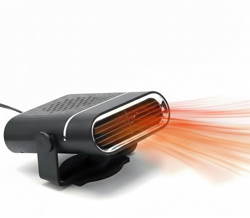 Chauffage de voiture portable 12 V 150 W à brancher sur allume-cigare pour dégivrer et désembuer