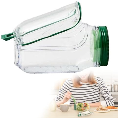 JDKJAG Salad Pod Jar, Salad Pod Container with Built-in Dressing Bowl, Portable Lunch Jar with Removable Side Door - Leak-Proof, Dishwasher Safe for Meal Prep, Grains, Pasta, and Sauces
