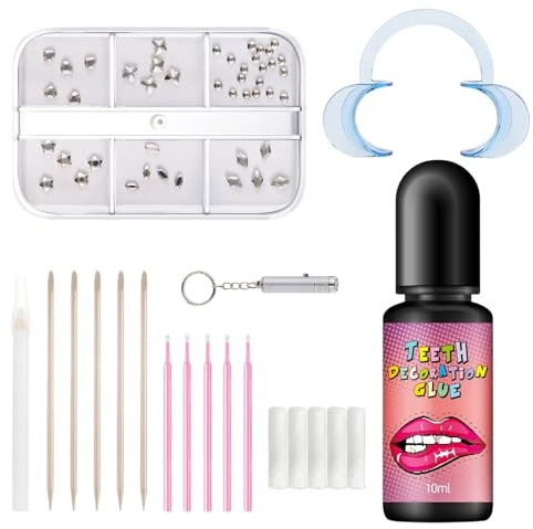 Strass Dentaire Comprend Des Adhésifs Des Outils Et Des Perceuses à Eau Kit Strass Dentaire Pour Décoration De Dents Pour Débutan Carnaval