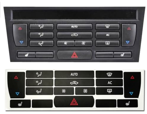 WheatThrive SAAB 9-3 Adesivi per pulsanti di controllo del clima, adesivi di riparazione AC, kit di etichette per cruscotto per Saab 93 2003-2007 restauro interni
