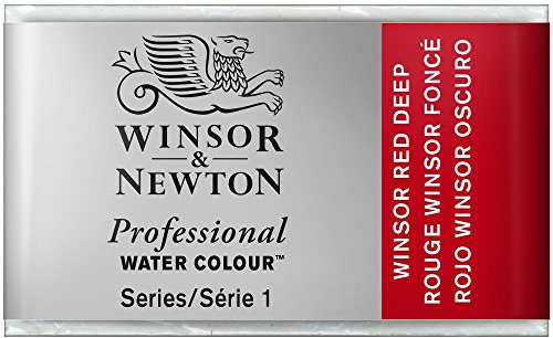 Winsor & Newton Aquarelle Professionnel - Peinture Aquarelle, Haute Luminosité, Résistante à la Lumière, Qualité Archive, Godet, Couleur Rouge Winsor Foncé