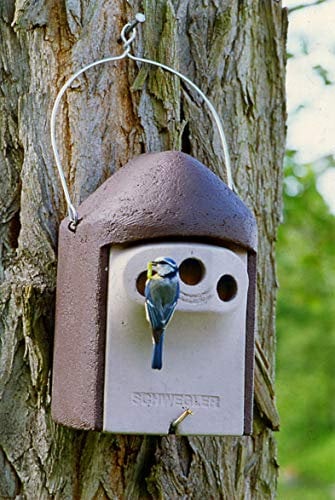 Vogelhaus, Nistkasten 2GR Dreiloch vergrößerter Brutraum, Made in Germany