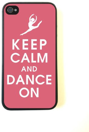 iPhone 4 Case - Silicone Case Protective iPhone 4/4s Case- Keep Calm Dance On