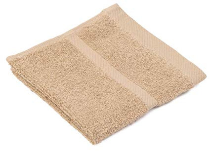 Gözze - Essuie-Mains, Lot de 4, Doux et absorbant, 100% Coton, 30 x 30 cm - Cappuccino