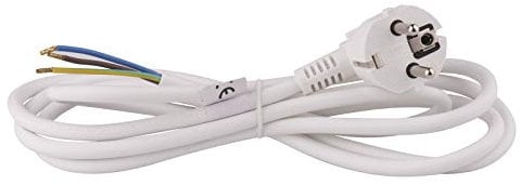 Emos Flexo de Cable de PVC 3 x 0,75 mm, 2 m, Color Blanco, KF de CR2 H05VV-F F3 hy005 de F