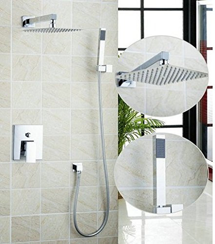 Gowe Single Griff Badezimmer Runde Spray Regen Rainfall Top/Handbrause Set Badewanne Chrom Spüle, Wasserhähne, Einhebelmischer