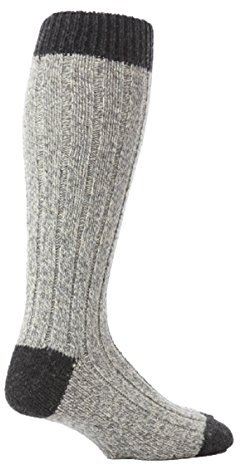 Workforce - 1 Pair Mens Extra Long Knee High Thick Warm Wool Rich Knitted Boot Socks (WFH0035GRY)