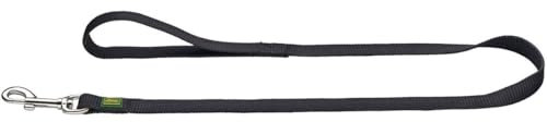 HUNTER Hundeführleine, Nylon, mit Handschlaufe, witterungsbeständig und pflegeleicht, 2.0 x 100 cm, schwarz