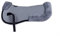 Engel Reitsport | SAKIS2-M-GRA-SIL | Sattelkissen mit echtem Merino Lammfell | mit Fellrand vorne und hinten | Steppstoff grau Fell Silber Grösse M