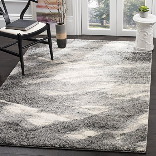 SAFAVIEH Retro Collection Accent Rug - 3' x 5', Grey & Ivory, Modern Abstract Design, Non-Shedding & Easy Care, Ideal for High Traffic Areas in Entryway, Living Room, Bedroom (RET2891-8012)