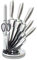 ROYALTY LINE - Set di 8 coltelli professionali in acciaio inox, in confezione originale (RL-KSS700, colore: Argento-Nero)
