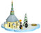 Rudolphs Schatzkiste Kerzenhalter Lichthalter mit Seiffener Kirche und Kurrende bunt Höhe ca 13cm NEU Kerze Kerzenleuchter Leuchter Wachskerze Kirche Holz Weihnachten Seiffen Erzgebirge Deko
