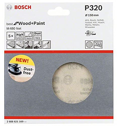 Bosch Professional 10 Stück Schleifdreieck M480 Best for Wood and Paint (Holz und Farbe, Körnung P180, Zubehör Deltaschleifer)