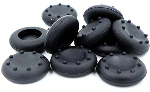 Lot de 10 capuchons en silicone pour manette PS4 PS3 PS2 PS4 Pro Slim Xbox One Slim Xbox One Slim Xbox One Elite Xbox 360 Noir