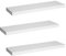 WOLTU Lot de 3 Étagère Murale en Bois MDF étagère Flottante pour Livres et CD, Blanc RG9318ws-3