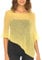 SHU-SHI - Damen Poncho-Top - transparent - leichtes Strickmaterial - EinheitsgröÃŸe - Sanftes Gelb