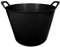 42L 42 Litre Large Eco-Friendly Recycled Flexi Tub - Black - Multi Purpose Robust Flexible Storage Container Bucket, Single Bucket.
