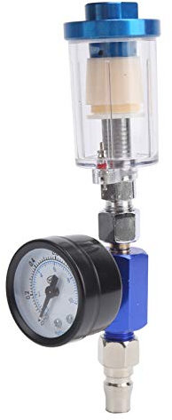 Druckreglerfilter Luftdruckregler mit Wasserabscheider und Manometer, Luftregler-Druckreglerfilter mit 1/4'150mm Fahrzeuganschluss