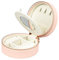 ADEL DREAM Schmuckkästchen, Schmuck Organizer, Reise Schmuckkoffer, Schmuckbox, mit Reißverschluss und Spiegel, rund, klein, für zu Hause und unterwergs, ideal für Mädchen&Damen (pink)