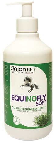 Union Bio® EquiNOFLY Soft 500 ML - Gel Naturale Protezione Cavallo, Repellente Contro Gli Insetti, Indicato Per Le Parti Delicate Come Contorno Occhi, Orecchie e Perineo, Nutre e Protegge La Cute