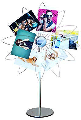 Mollytek Desktop-Fotohalter mit Clips, Postkarte, Geschenkkarte, Bild, Ständer, Dekoration, Foto-Baumständer für Tisch, Sonnenblume, romantisches Design mit plattiertem Draht
