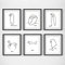 Nordic Minimalist Wand Bilder Picasso Tiere Poster Abstrakte Strichzeichnungen Leinwand Bild Bilder Skandinavische Bild GemäLde Inneneinrichtung Rahmenlos 20x30cm×6pcs