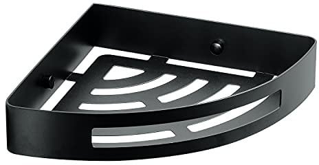 Gedy G-Hanoi Eckduschkorb aus Edelstahl 304 mit schwarzer Oberfläche, Maße 4,5 x 21 x 21 cm und 0,55 kg, Design R&E, 2 Jahre Garantie