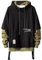 Felpa Uomo con Cappuccio Abbigliamento Felpe Manica Lunga Colori a Contrasto Hoodies Sweatshirt Pullover Tops Autunno Inverno Moda (Nero, L)