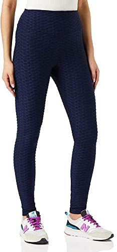 FM London (2er-Pack) Gym Leggings für Damen UK | Bequeme Waben-Leggings mit nahtlosem Legging-Design | bequeme Leggings in Grau, Marine, Schwarz, 14