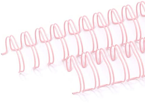 Craftelier - Lot de 2 Classeurs à Double Anneaux pour Albums, Carnets, Agendas ou Calendriers | Idéal pour le Scrapbooking et les Projets Artisanaux | Ø 2,54 cm (1) - Couleur Rose Bébé