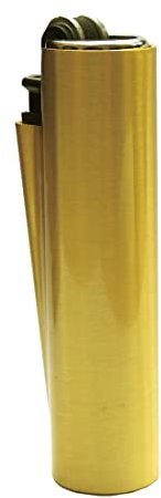 GravUp Clipper Micro Gas-Feuerzeug mit matt Goldener Hülle mit SOFORTGRAVUR +VORSCHAU: Gravur inklusive (Gasfeuerzeug, nachfüllbar)