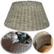 LS-LebenStil Weihnachtsbaum Rock Rattan 57cm Weide Grau Christbaum-Ständer Umrandung Christmas Tree Skirt