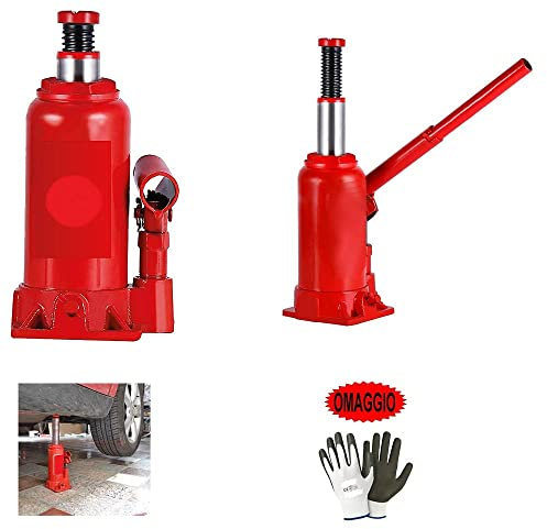 COMPATIBILE CON JAGUAR XJ CRIC IDRAULICO A BOTTIGLIA DA 3 TONNELLATE PER AUTO VEICOLI CRIK IN METALLO CON MARTINETTO PER SOLLEVAMENTO GOMME PNEUMATICI ALTEZZA DA 17 A 33CM