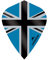 Mission Darts Alliance-X Union Jack Dart-Flights, Drachen, Blau / Schwarz