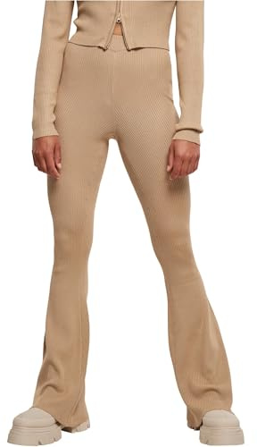 Urban Classics Damen Ladies Rib Knit Bootcut Leggings