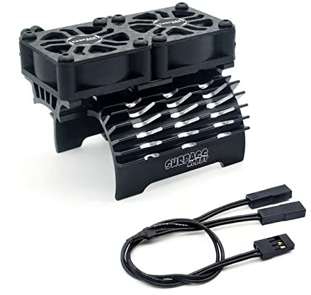 Surpass Hobby 30mm RC Car Cooling Fan 27000RPM Motor Heatsink with Metal Heatsink for 1/7 1/8 RC Car Diameter 40-42mm Brushless Motor