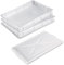 VIRSUS Cassetta con Coperchio per impasti Pizza e Pane HD1, misura 60x40x10 cm e capacità 20 Litri, colore neutro, Contenitore per alimenti, porta impasto per panetti (2 Cassette + 1 Coperchio)
