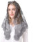 Spanish Mantilla Damen 1702 Schleier, Grau/Schwarz, 120cm60cm