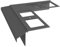 Renoplast® Aluminium Ecke 90° für Traufprofil K100R Graphit | Fertigstellung von Terrassen und Balkonen | Fliesenböden auf Klebemörtel | Wasser ablaufsysteme Winkelprofil | Korrosionsschutz