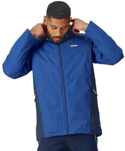 Regatta Thornridge II Veste imperméable et Respirante pour Homme, Bleu Roi/Bleu Marine, XL