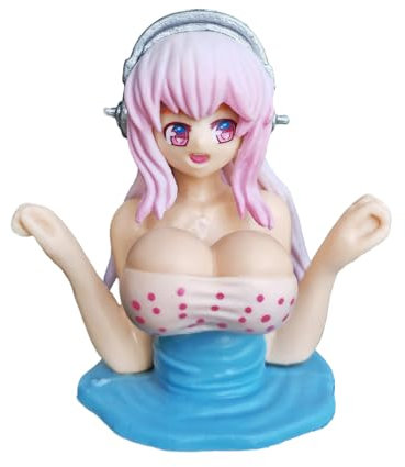 FUNMIX Chest Shaking Ornaments, Interessante Anime Figur Modell Statue Spielzeug Home Auto Desktop Dekoration Ornamente Sammlung Geschenke für Dekor