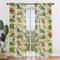 Hiseng Voile Vorhänge mit Ösen Durchsichtig Dinosaurier Druck Halbtransparent Ösenvorhang für Fenster Wohnzimmer Schlafzimmer Moderne Transparent Gardine 2er Set (132x160cm,Beige Dinosaurier)