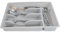 KADAX Insert de tiroir, 5 compartiments, gris clair, organisateur de couverts robuste, séparateur de tiroir fonctionnel