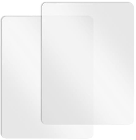 2pcs Plastic Placemats - Matte Transparent Heat Resistant Washable Table Mats, Wipeable Clear Large Vinyl Placemats for Dining, Kitchen, Crafting - Hard Plastic Table Protector 15.7 X 11.8 in