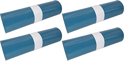 Hossi's Wholesale – 120 Liter Abfallsäcke, 4 Rollen à 25 Stück – Blaue Müllsäcke für Haus-, Garten- & Gastronomieabfälle – reißfeste Müllbeutel mit 39my Stärke (700 x 1100 mm)