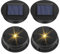 Apritsce Solarleuchten Ersatzteile, 4 Stück Solar Ersatzdeckel 8cm, Solarleuchten Ersatz Top Mit LED, Wasserdicht Solar Laterne Ersatzteile Für Solarlaterne, Solar Gartenleuchten Und DIY